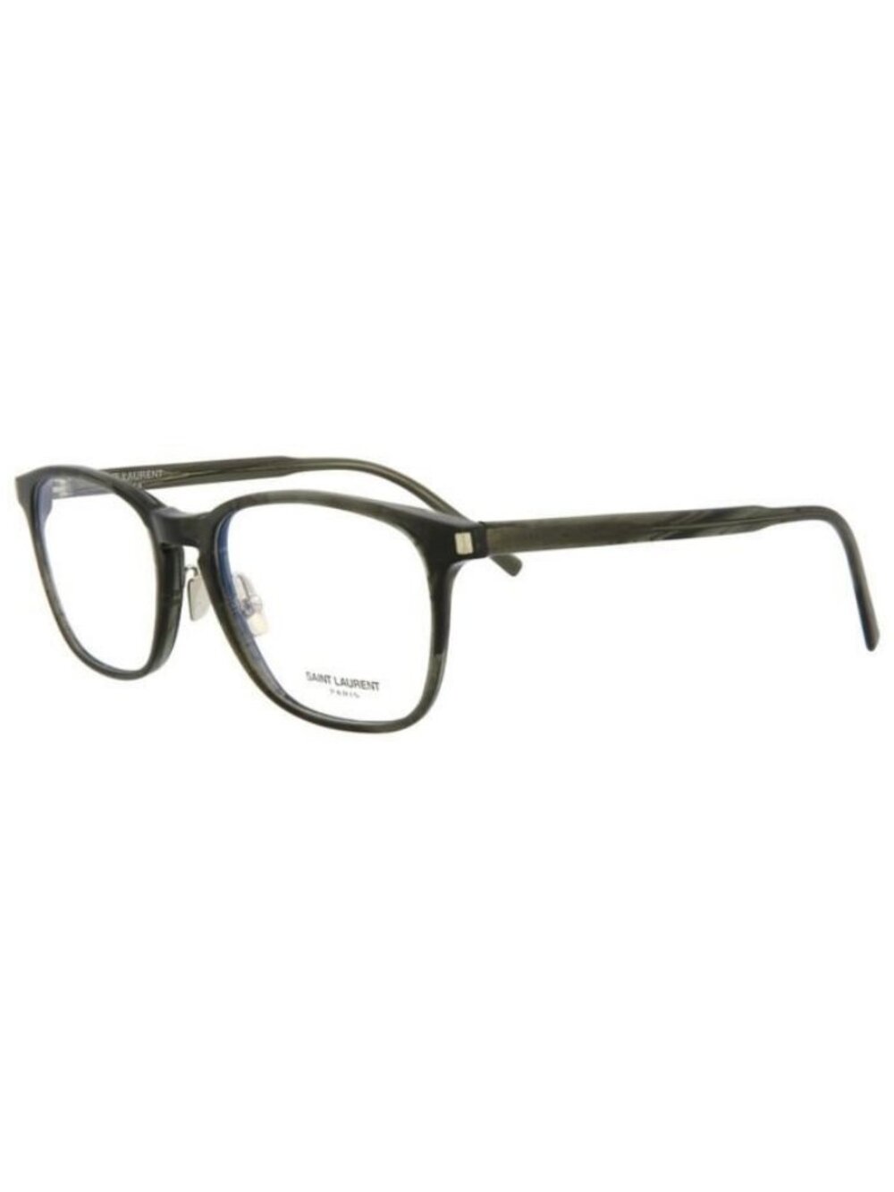New Saint Laurent Mens Square/Rectangle Grey Grey Transparent Fashion Designer E